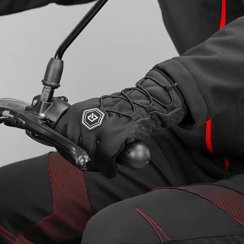 Termo fleece vindtætte cykelhandsker med touch screen
