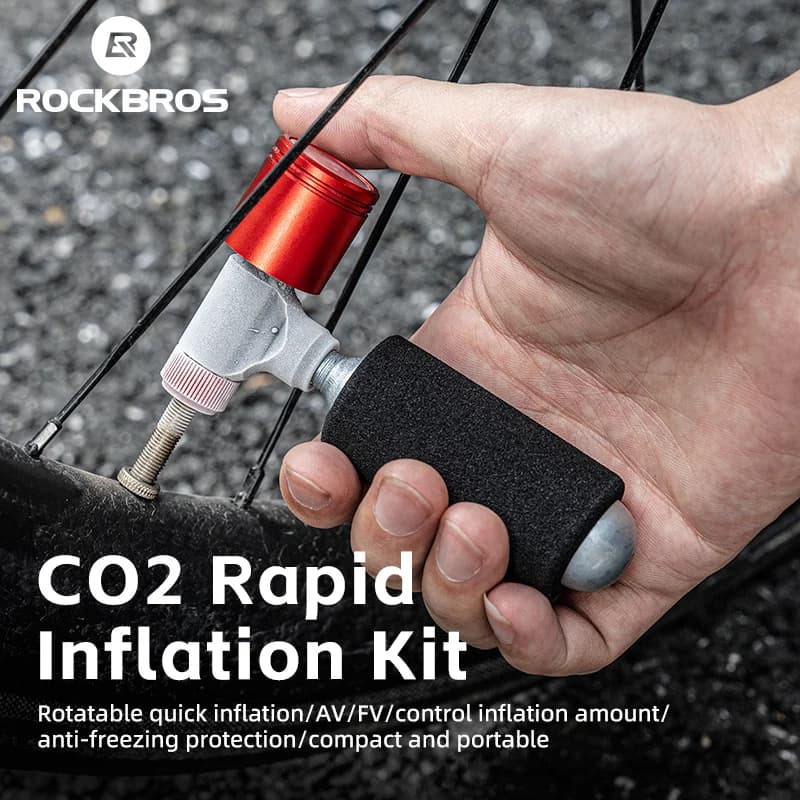 Aluminium CO2 dækluftpumpe med manometer