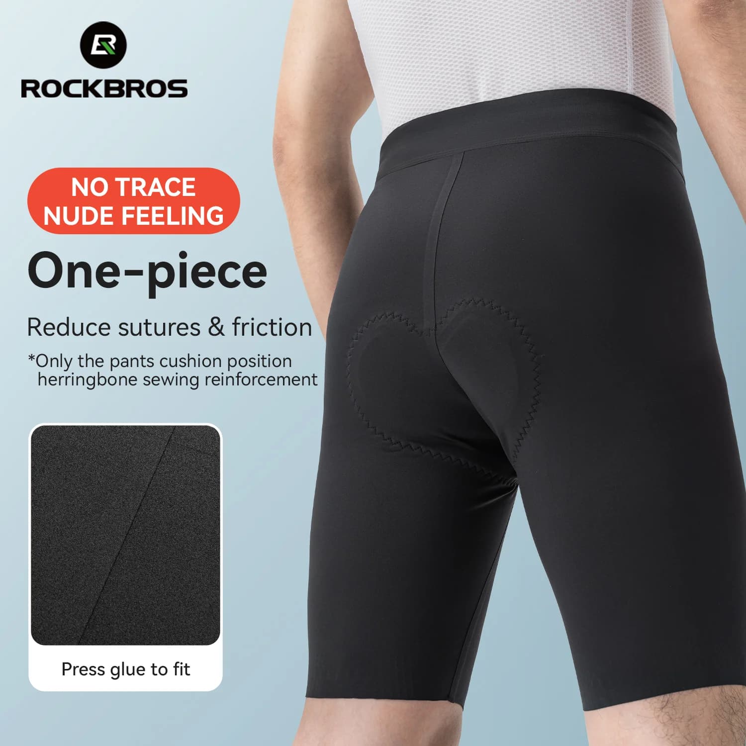 Høj elastiske åndbare cykelshorts med polstring