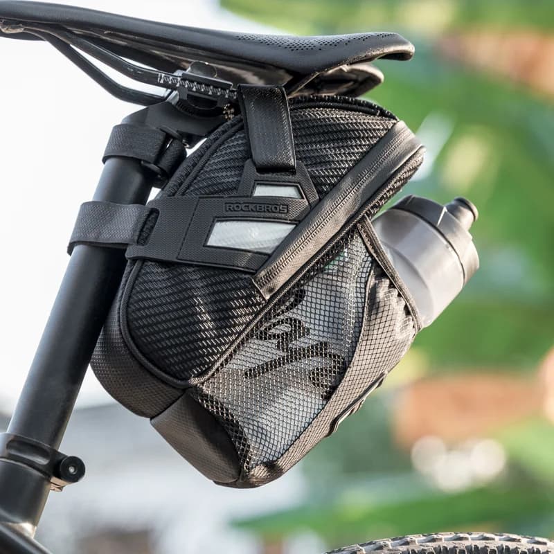 Reflekterende sadeltaske til cykel