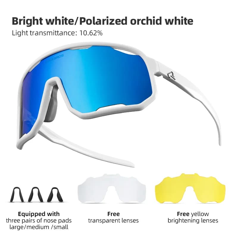Polariserede cykelbriller med 3 linser