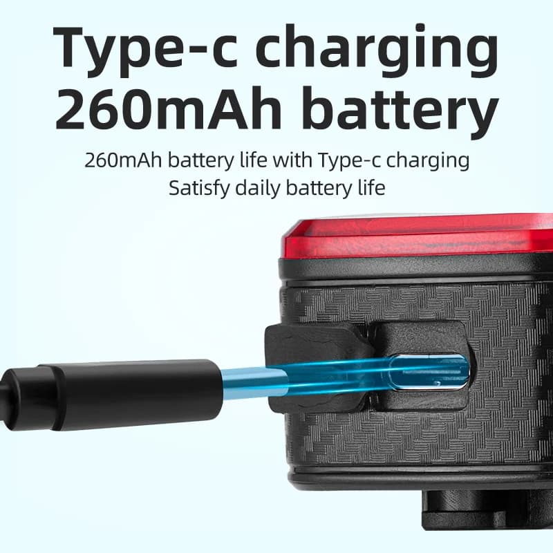 IPX6 Smart Cykellygte med Bremseføler, Type-C