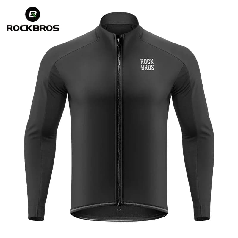 Herre termisk fleece vindtæt cykeljakke