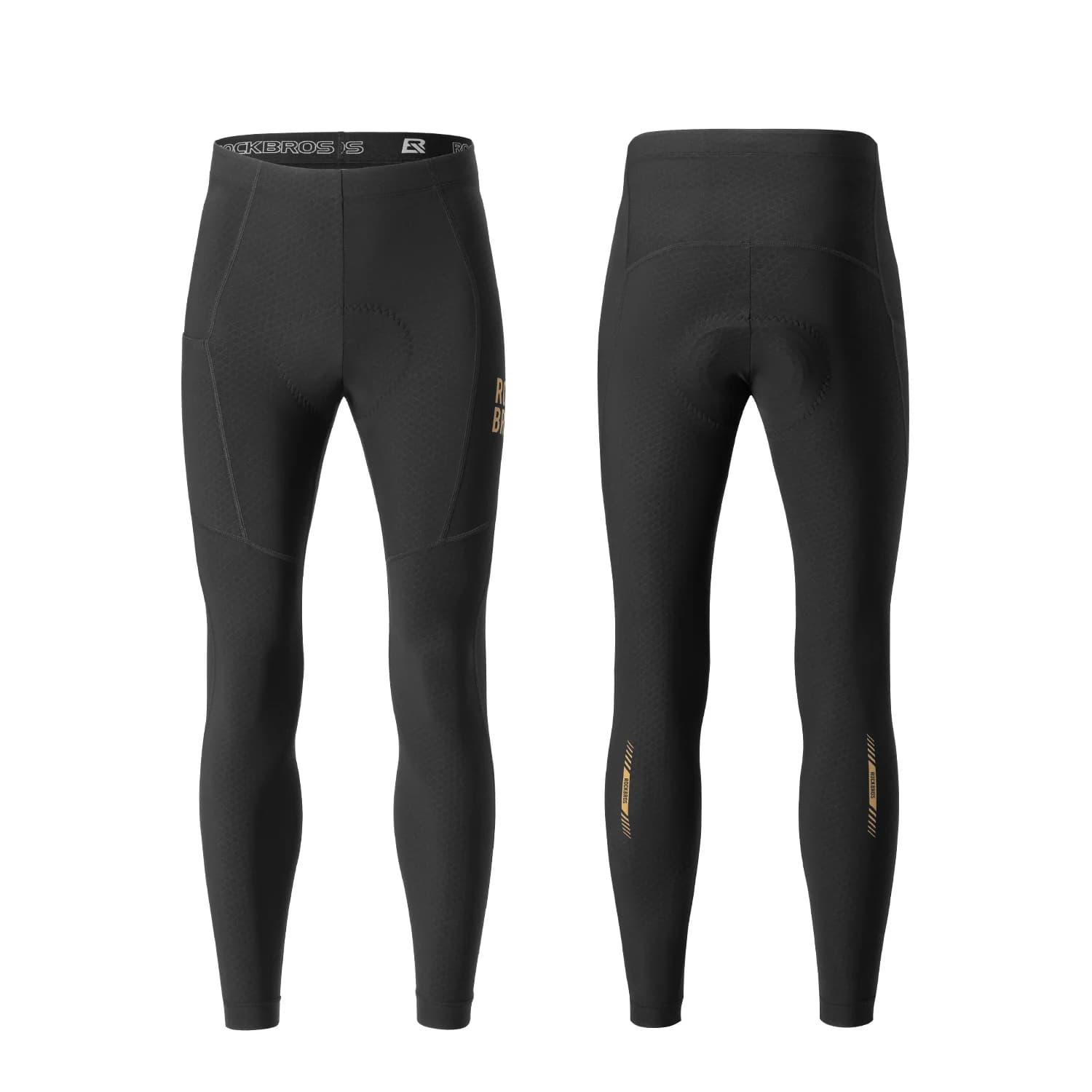 Termisk fleece vindtætte lange cykelbukser