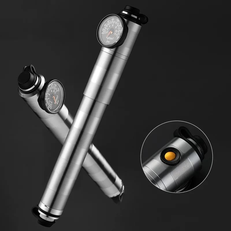 Bærbar manuel cykelpumpe i aluminiumlegering op til 160 psi