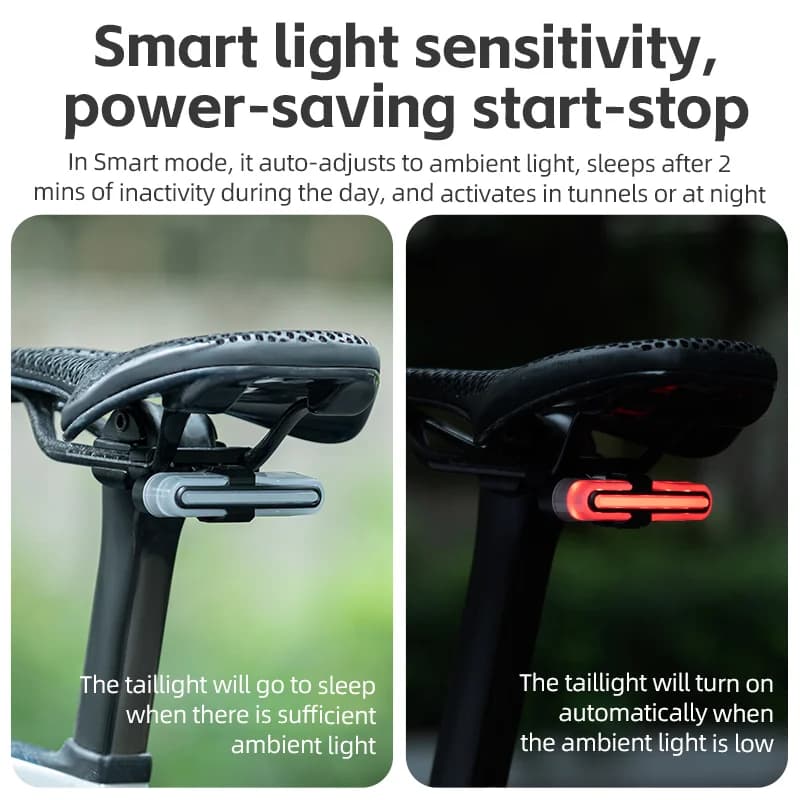 Intelligent bremsefølsom baglygte til cykel