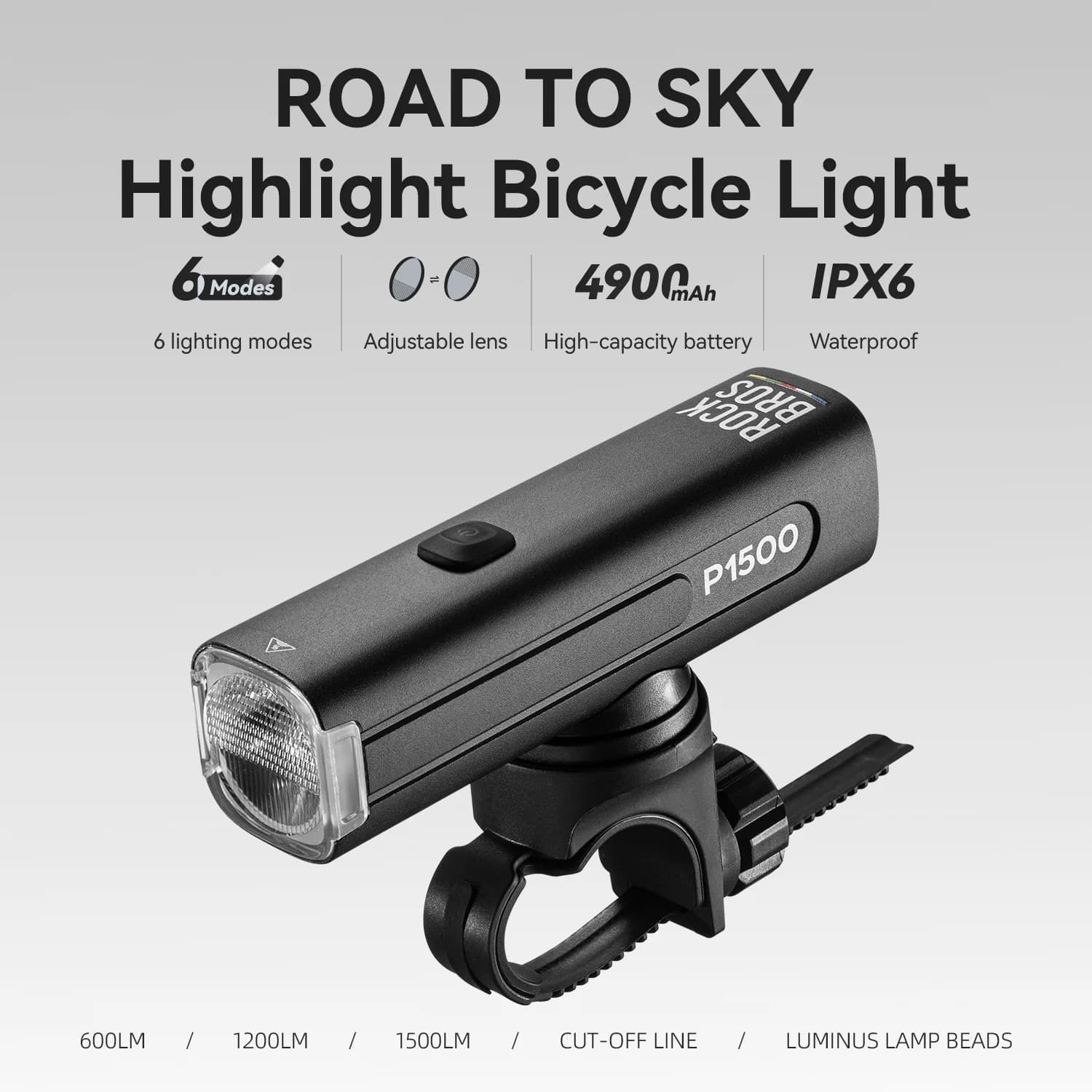 Høj lumen MTB og landevejscykel styr forlygte