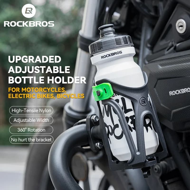 Justerbar flaskeholder til motorcykel - 360° rotation