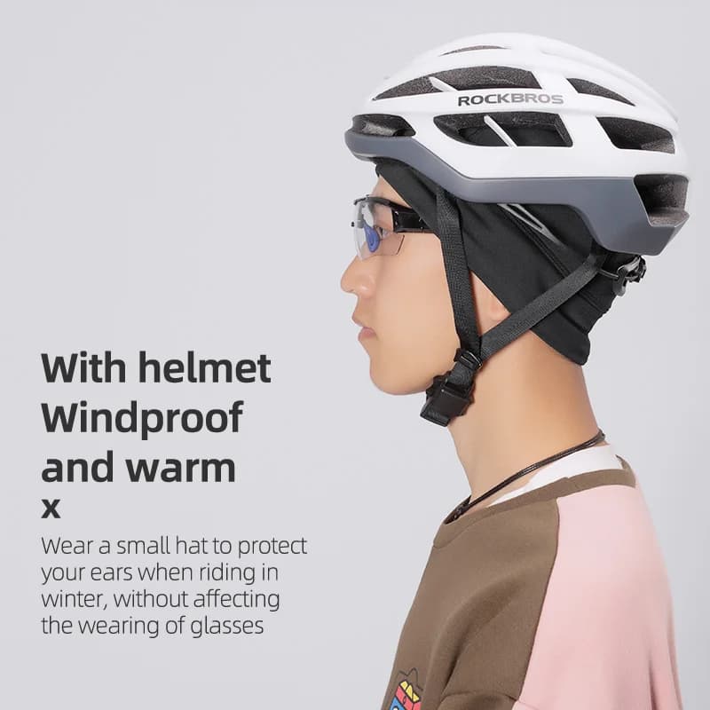 Termisk fleece vindtæt vinter cykelhue