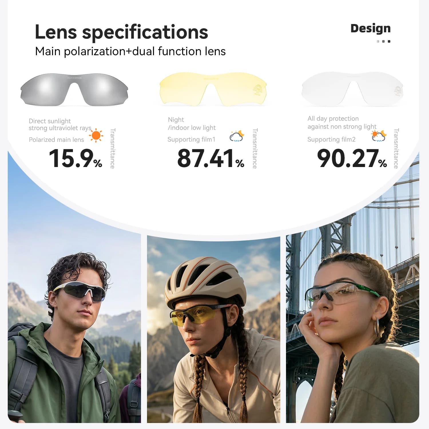 Polariserede Cykelbriller med To Ekstra Linser