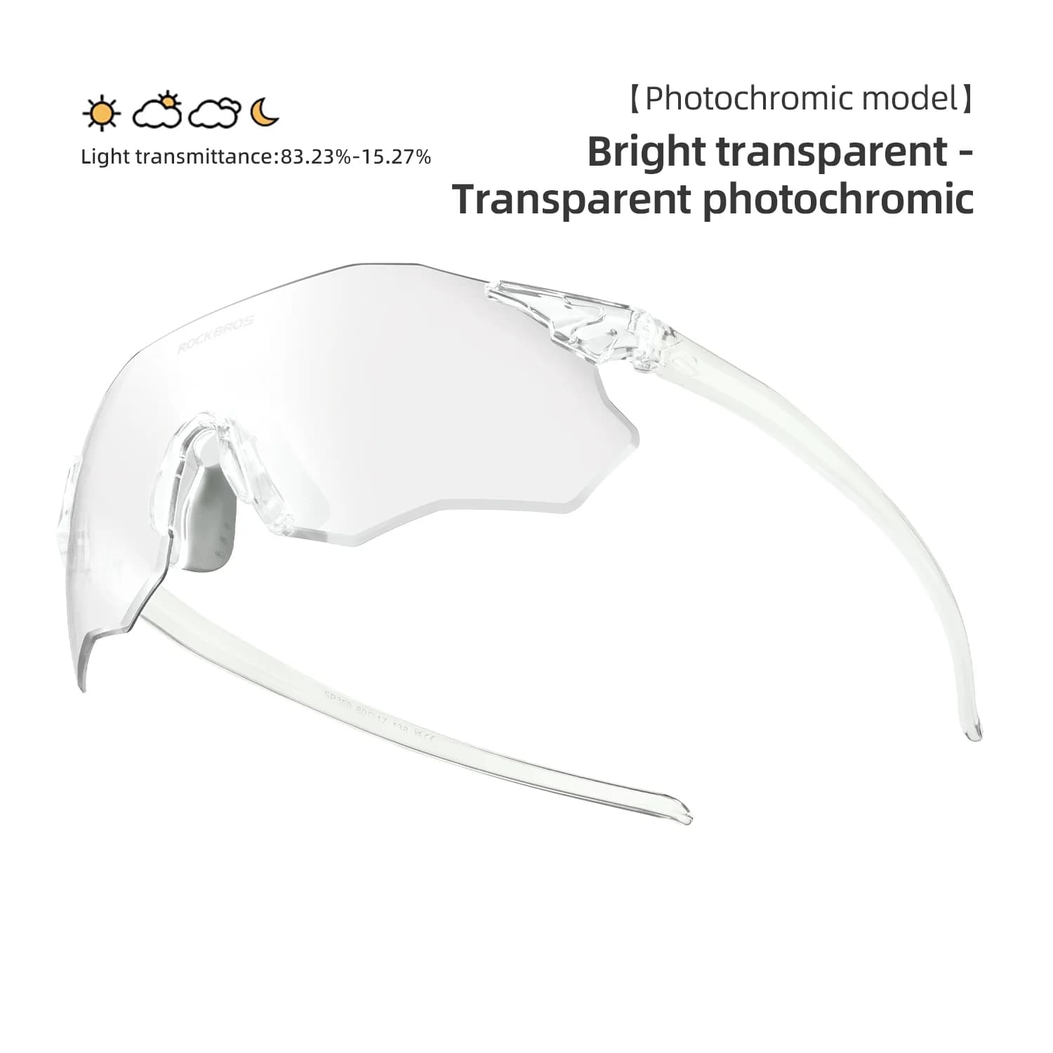 Fotokromatiske polariserede UV400 cykelbriller
